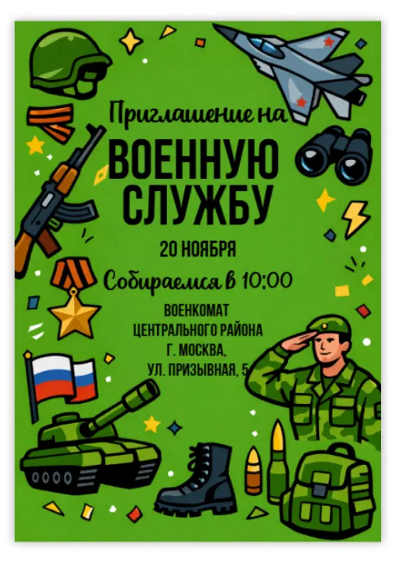 Приглашение на воинскую службу